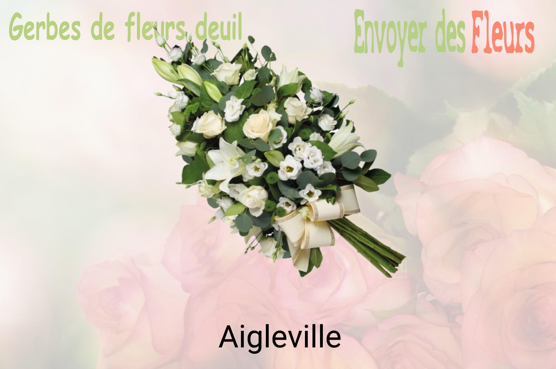 Gerbe de fleurs de deuil livrée à Aigleville